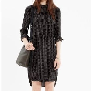 MADEWELL long-sleeve tunic dress in dot